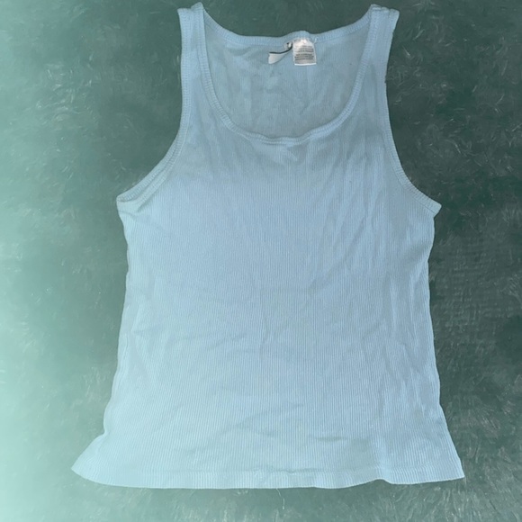 Baby blue ribbed tank top - Picture 16 of 16
